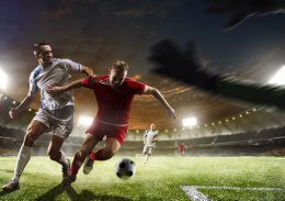 Soccer players in action