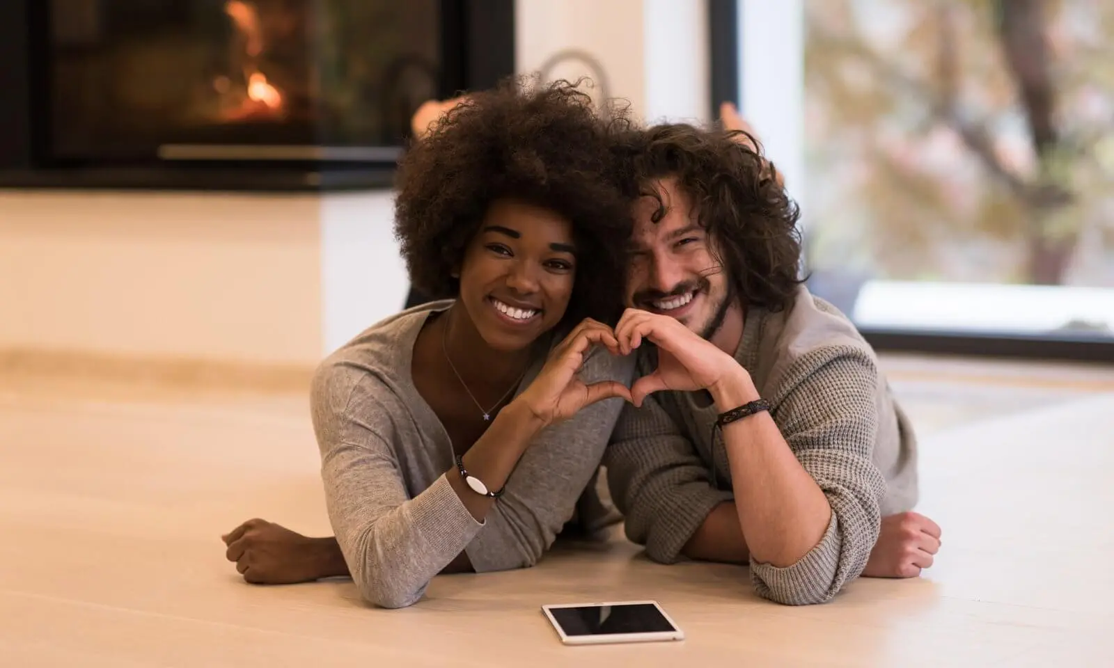 beautiful young multiethnic couple
